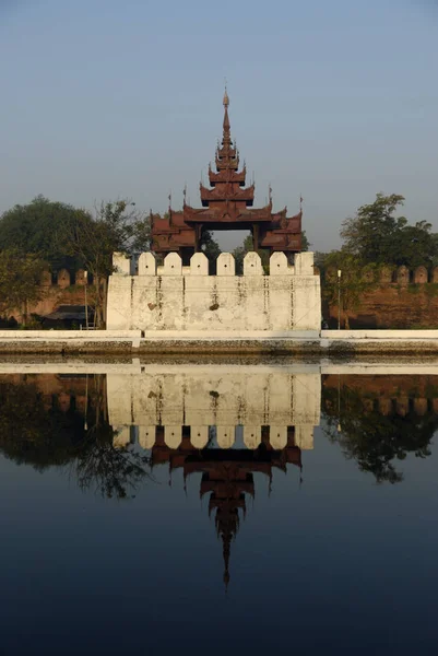 Cancello Della Città Mandalay Myascar — Foto Stock