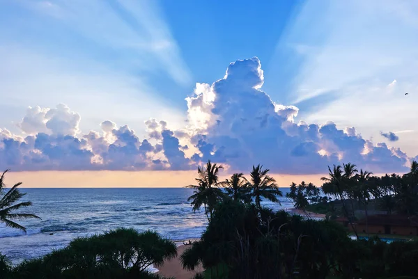 Widok Plażę Sri Lanki — Zdjęcie stockowe