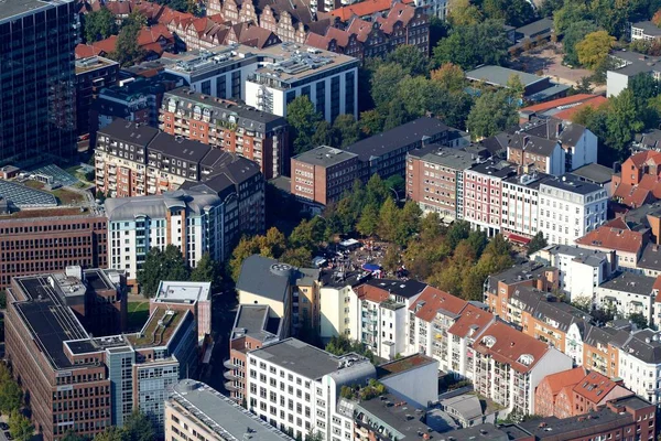 Letecký Pohled Hamburk — Stock fotografie