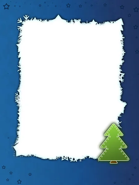 Tarjeta Felicitación Navidad Azul — Foto de Stock