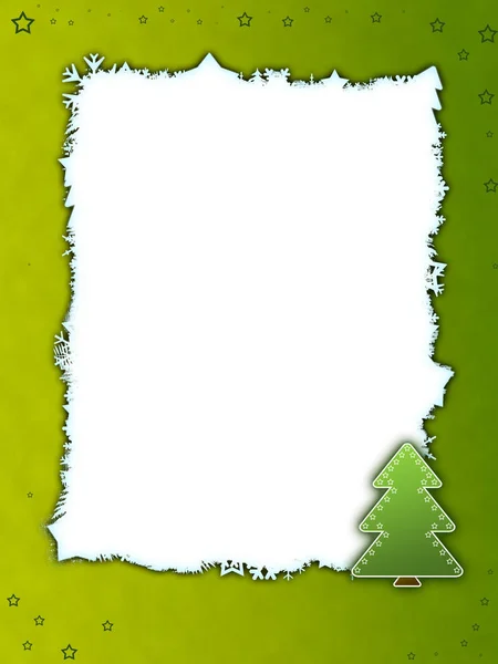 Tarjeta Felicitación Navidad Verde — Foto de Stock