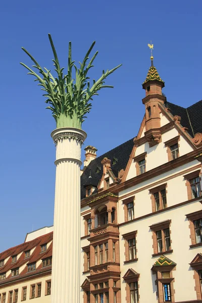 Nikolai Column Leipzig Saxony Germany — Stock Photo, Image