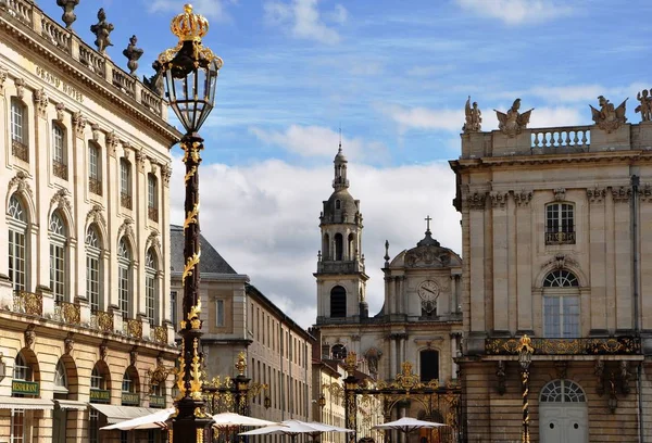 Lugar Stanislas Con Catedral Encuentran Entre Los Principales Atractivos Niñez — Foto de Stock