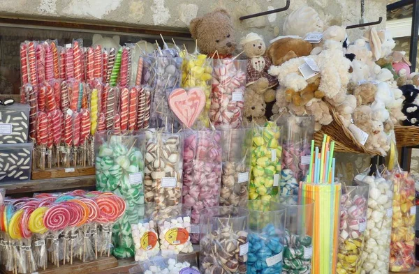 Kleurrijke Snoepreep Markt — Stockfoto