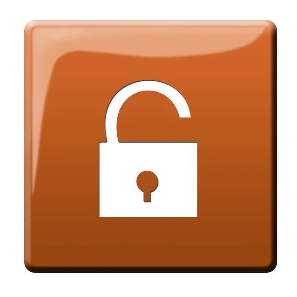 Ilustração Botão Segurança Proteção Dados — Fotografia de Stock