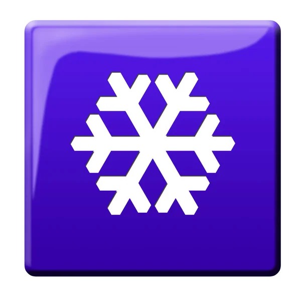 Frost Button Flake Illustration — Stock Photo, Image