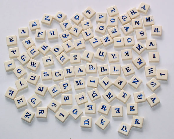 Scrabble Única Palavra Texto Scrabble — Fotografia de Stock