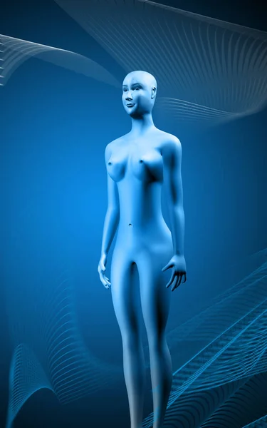Digital Illustration Människokroppen Färg Bakgrund — Stockfoto