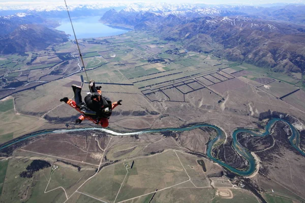 Vista Aérea Helicóptero Que Vuela Sobre Las Montañas — Foto de Stock