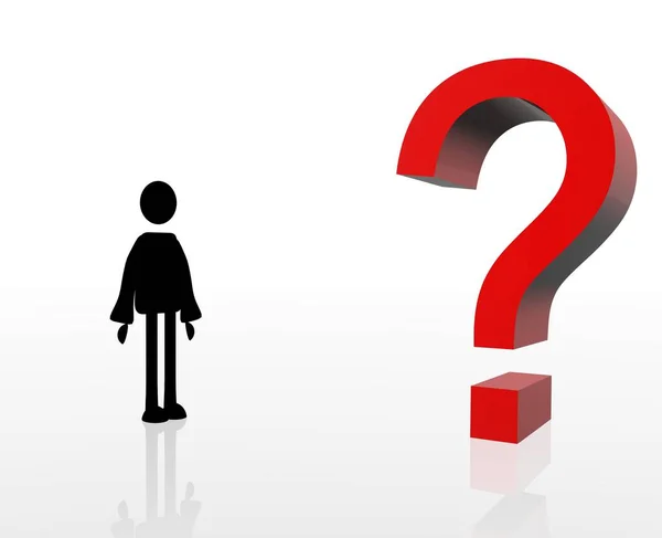 Figure Question Mark — Stock Photo, Image