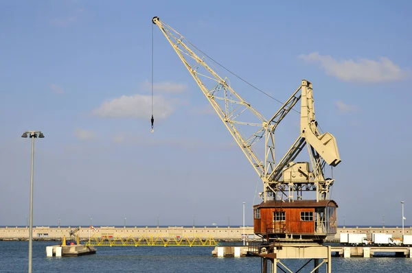 Ein Kran Hafen Der Hauptstadt Santa Cruz Nordosten Teneriffas Auf — Stockfoto