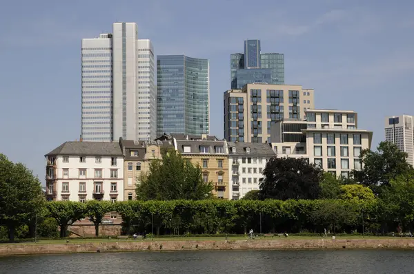 Hoogbouw Frankfurt Wolkenkrabber Bank Gebouw Architectuur Rhine Main Area Hesse — Stockfoto