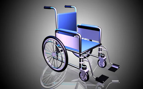 Tekerlekli Sandalyenin Izole Edilmiş Arka Plandaki Dijital Canlandırması — Stok fotoğraf