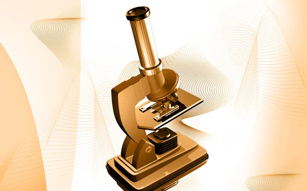 Digital Illustration Microscope Isolated Background — Stock Photo, Image