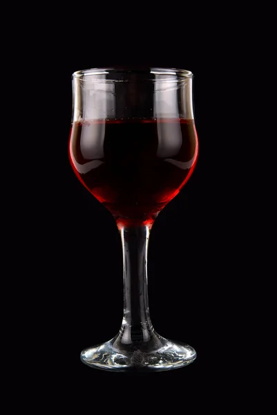 Rotwein Auf Schwarzem Hintergrund — Stockfoto