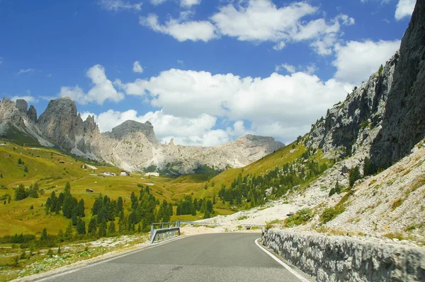 Road Passo Gardena South Tyrol — Stock Photo, Image