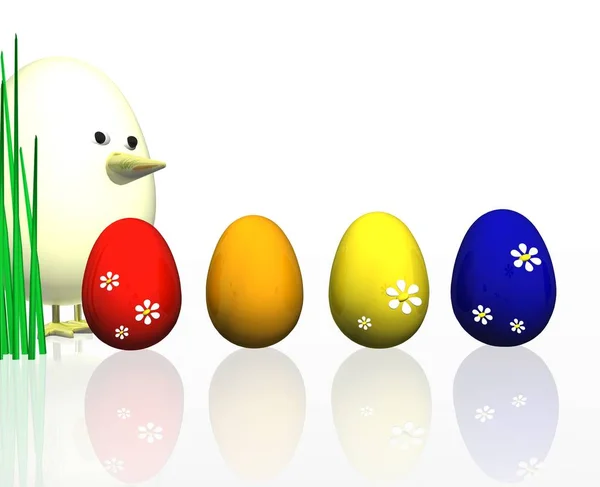 Traditionele Paaseieren Kleurrijke Eieren — Stockfoto