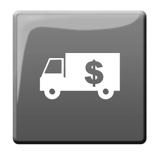 Returns Button Car Dollar Sign — Stock Photo, Image