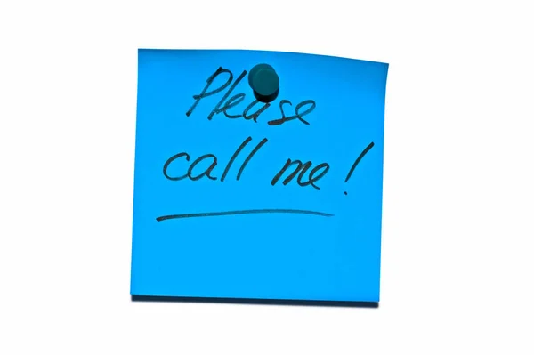 Sticky Post Note Please Call Wording —  Fotos de Stock