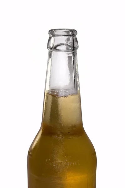 Garrafa Cerveja Branco — Fotografia de Stock