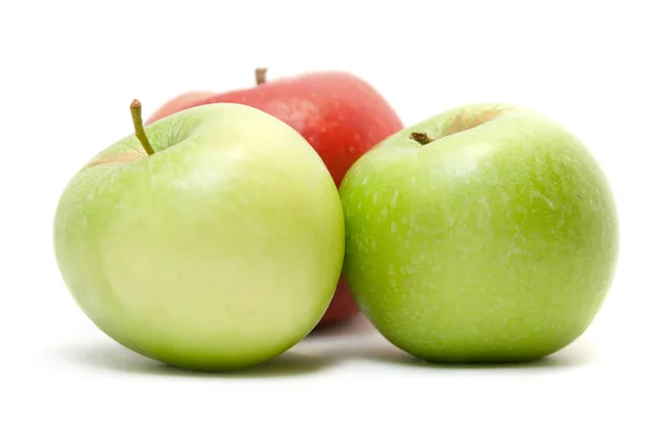 Mogna Äpplen Frukt Isolerad Vit Bakgrund — Stockfoto
