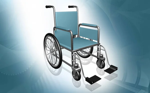 Digital Illustration Wheel Chair Colour Background — 스톡 사진