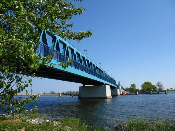 Γέφυρα Zecheriner Προς Usedom — Φωτογραφία Αρχείου