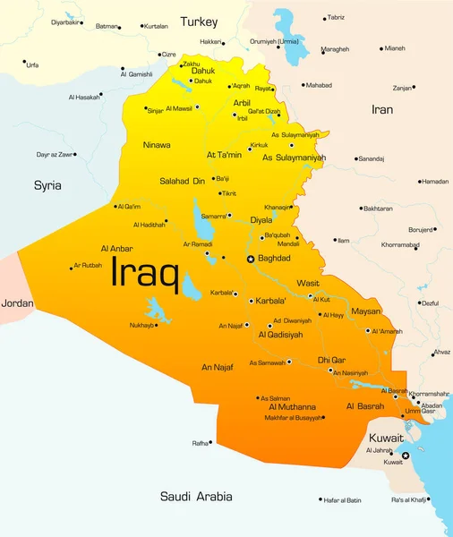 Carte Vectorielle Abstraite Des Couleurs Pays Irak — Photo