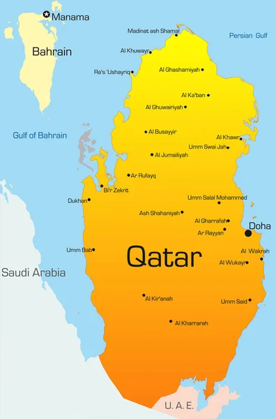 Carte Couleur Vectorielle Abstraite Pays Qatar — Photo