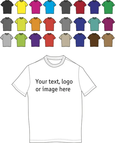 Ilustración Vectorial Plantillas Camisetas Listas —  Fotos de Stock