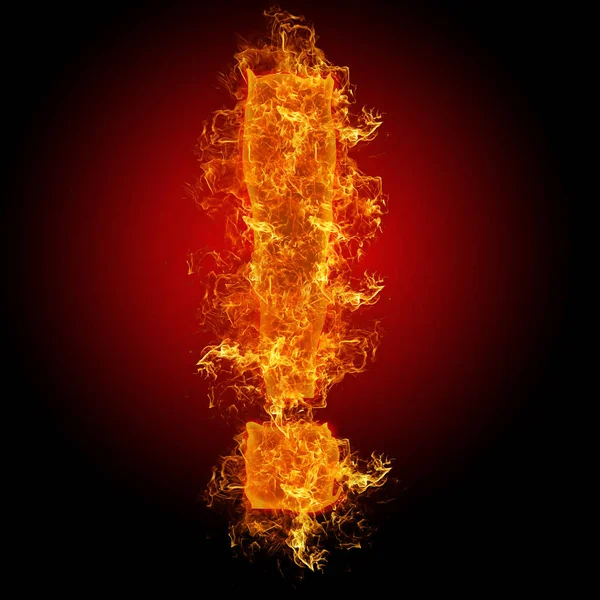 Siyah Arkaplanda Ateş Işareti — Stok fotoğraf