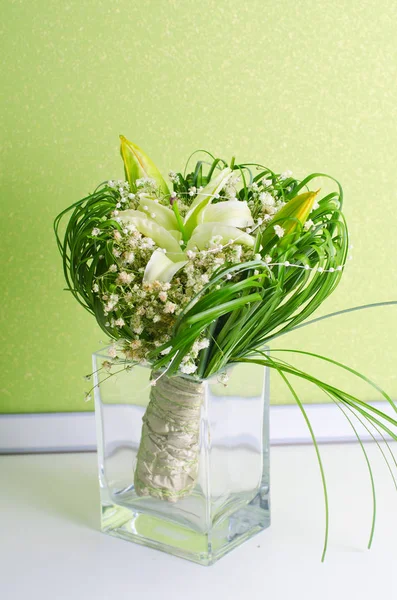 Mariage Bouquet Fleurs Dans Vase — Photo