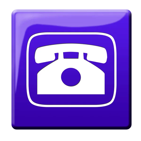 Telefoonknop Grafische Illustratie — Stockfoto