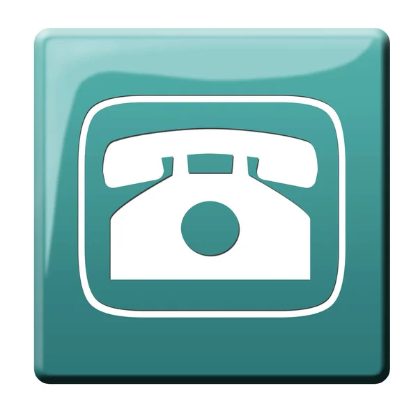 Telefonní Tlačítko Grafická Ilustrace — Stock fotografie