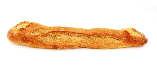 Geleneksel Fransız Ekmeği Baget Beyaz Üzerine Izole Edilmiş — Stok fotoğraf