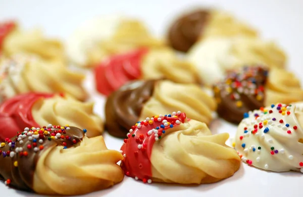 Biscoitos Biscoito Natal Fosco Com Polvilhas — Fotografia de Stock