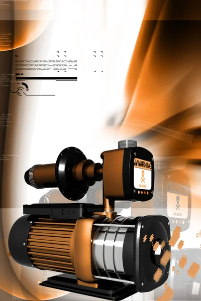Digital Illustration Pressure Pump Colour Background — 스톡 사진