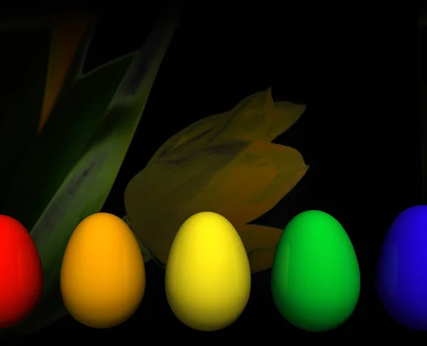 Пасхальные Яйца Праздник Фон — стоковое фото