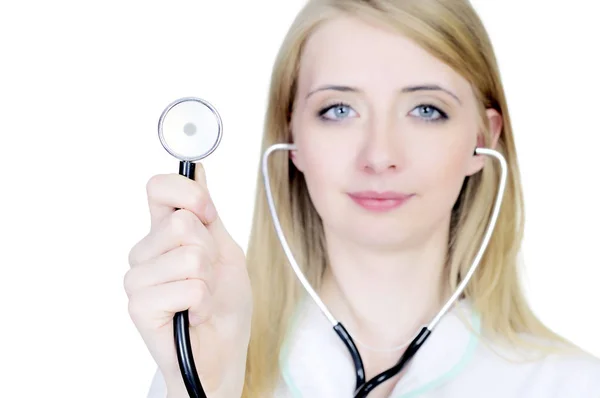 Médecin Avec Stéthoscope Soins Médicaux — Photo