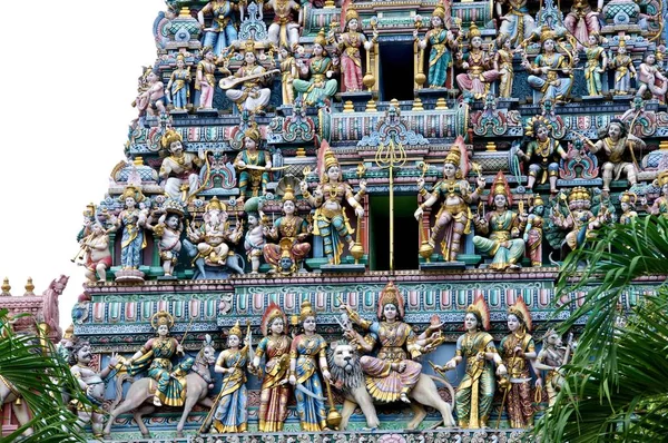 Het Dak Van Sri Veeramakaliamman Tempel — Stockfoto