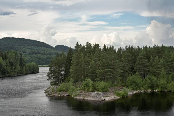 Riberas Rocosas Del Río Stoa Noruega — Foto de Stock