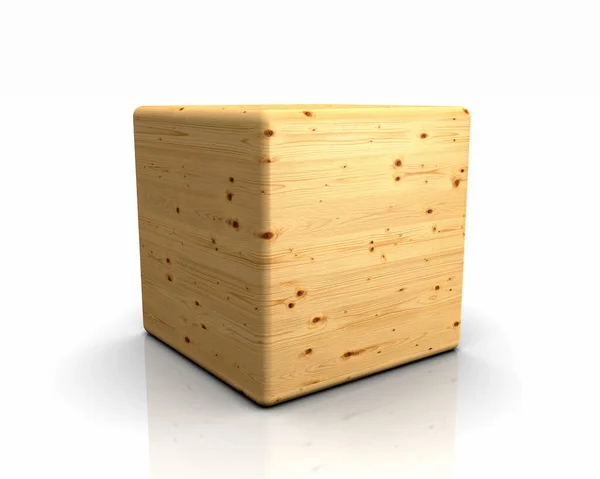 Drewniane Kostki Zaokrąglone Świerk Otworami Węzełkowymi — Zdjęcie stockowe