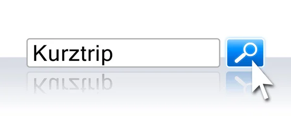 Internet Search Blau Kurztrip — 图库照片