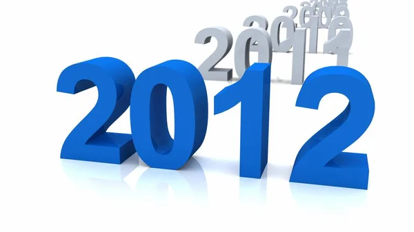 Chronology 2012 Blue — Stock Photo, Image