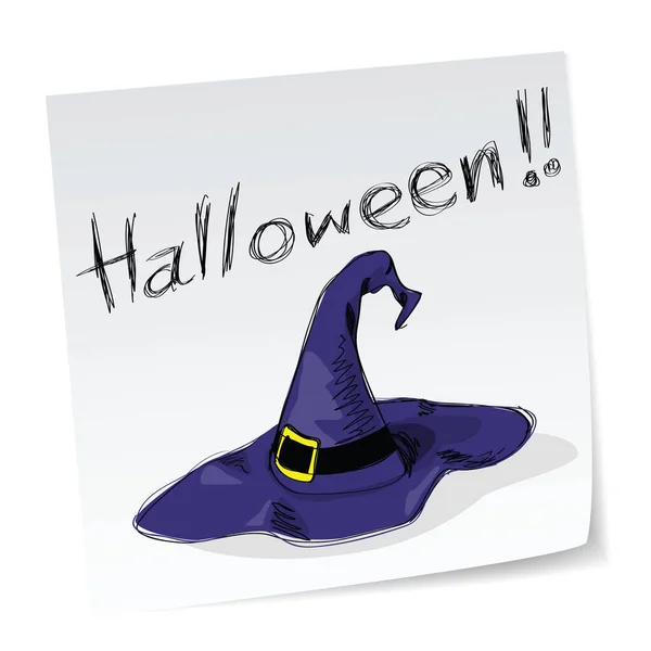 Una Nota Con Messaggio Tema Halloween Disegnato Mano Serie — Foto Stock