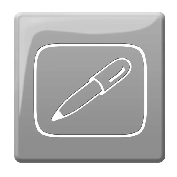 Tükenmez Kalem Düğmesi Grafik Resimleme — Stok fotoğraf