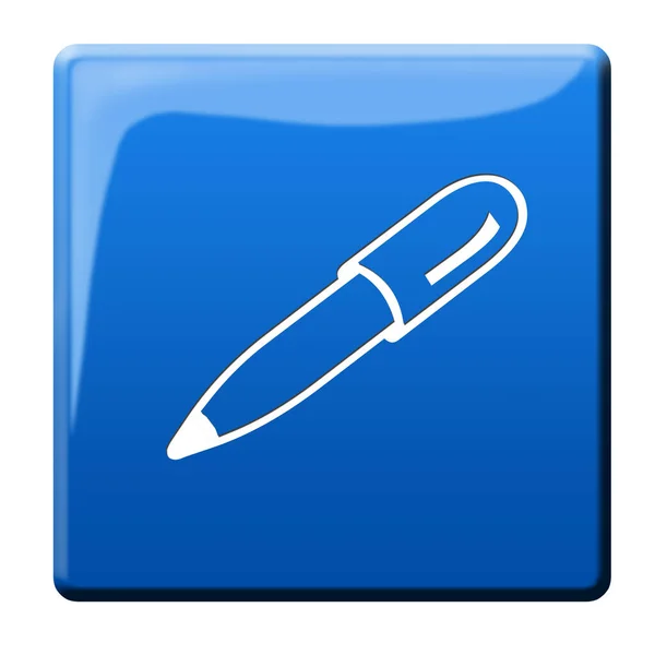 Tükenmez Kalem Düğmesi Grafik Resimleme — Stok fotoğraf