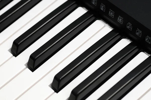 Close Photo Black White Piano Keys — Stock Photo, Image