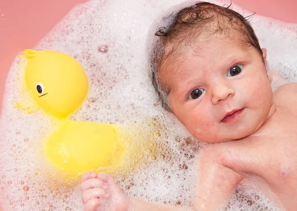 Cute Little Girl Bath Foam — Stock Photo, Image