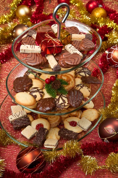 Julkryddskakor Med Choklad — Stockfoto